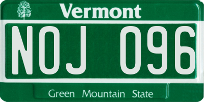 VT license plate NOJ096