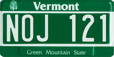 VT license plate NOJ121