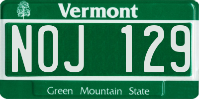 VT license plate NOJ129