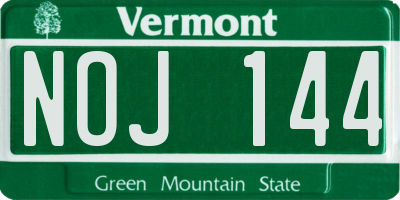 VT license plate NOJ144
