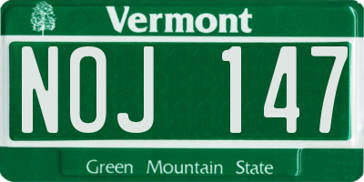 VT license plate NOJ147