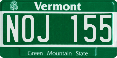 VT license plate NOJ155
