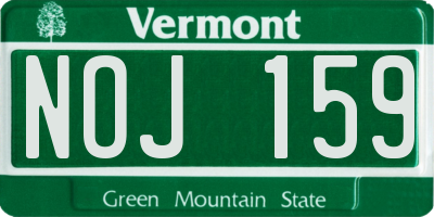VT license plate NOJ159