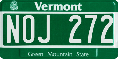 VT license plate NOJ272