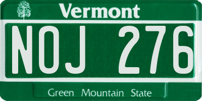 VT license plate NOJ276