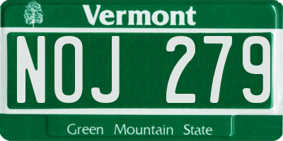 VT license plate NOJ279