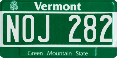 VT license plate NOJ282