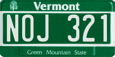 VT license plate NOJ321