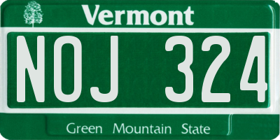 VT license plate NOJ324