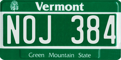 VT license plate NOJ384