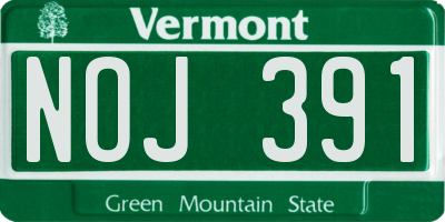 VT license plate NOJ391