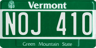 VT license plate NOJ410