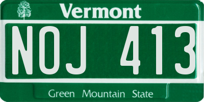 VT license plate NOJ413