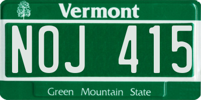 VT license plate NOJ415