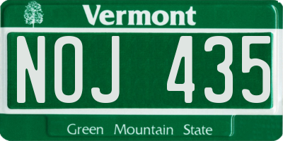 VT license plate NOJ435