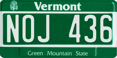 VT license plate NOJ436
