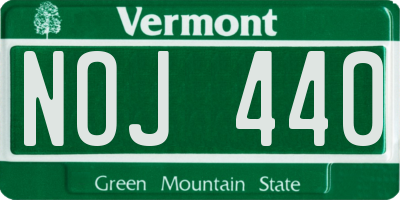 VT license plate NOJ440