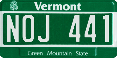 VT license plate NOJ441