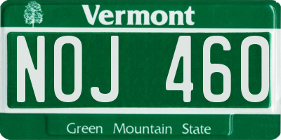 VT license plate NOJ460
