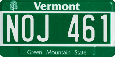 VT license plate NOJ461
