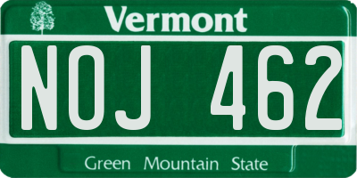 VT license plate NOJ462