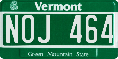 VT license plate NOJ464