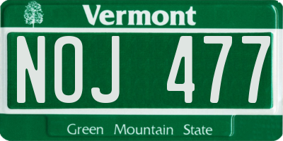 VT license plate NOJ477