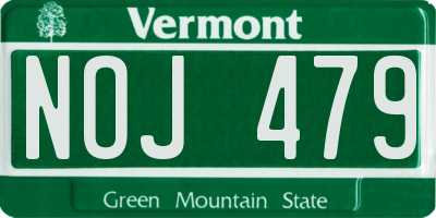 VT license plate NOJ479