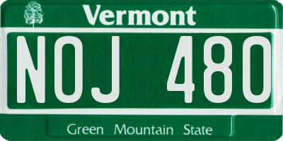 VT license plate NOJ480