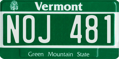 VT license plate NOJ481