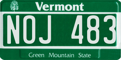 VT license plate NOJ483