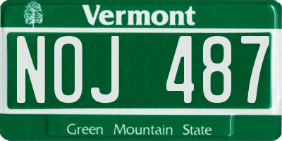 VT license plate NOJ487