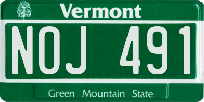 VT license plate NOJ491