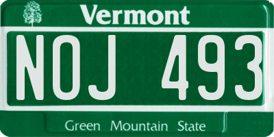 VT license plate NOJ493