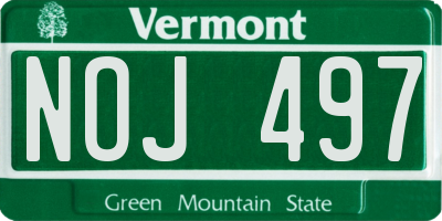 VT license plate NOJ497