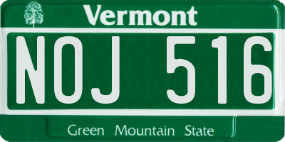 VT license plate NOJ516