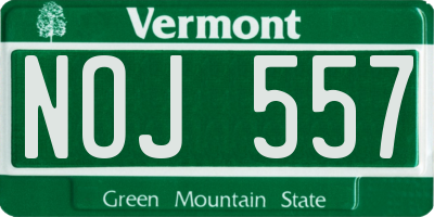 VT license plate NOJ557