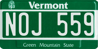 VT license plate NOJ559
