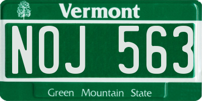 VT license plate NOJ563