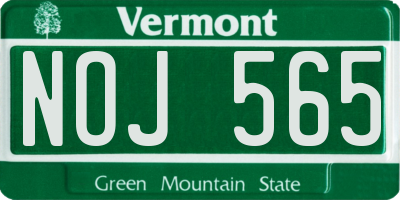VT license plate NOJ565