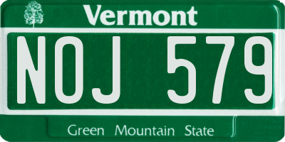 VT license plate NOJ579