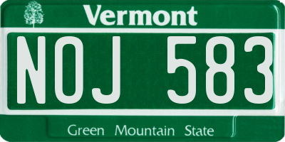 VT license plate NOJ583