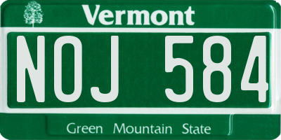 VT license plate NOJ584