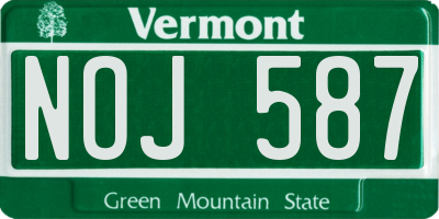 VT license plate NOJ587