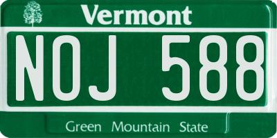 VT license plate NOJ588