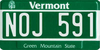 VT license plate NOJ591