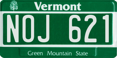 VT license plate NOJ621