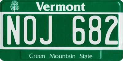 VT license plate NOJ682
