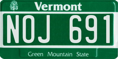 VT license plate NOJ691