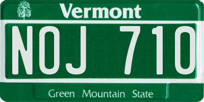 VT license plate NOJ710
